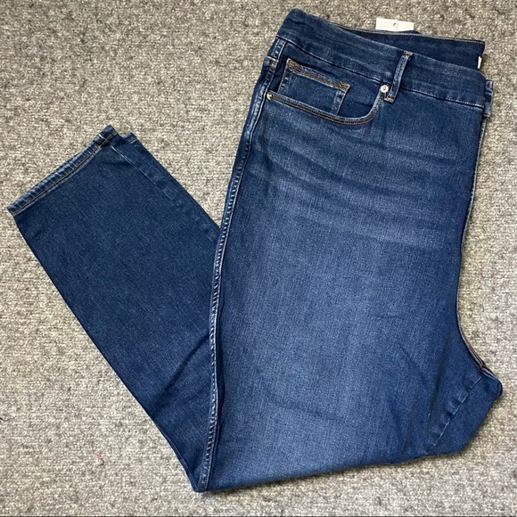 Good American Good Curve Skinny Dark Blue Jeans Plus Size 24 ** - Picture 3 of 11